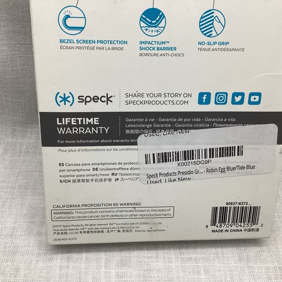 SPECK PRESIDIO GRIP PHONE CASE FOR LG G6 WITH IMPACTIUM SHOCK BARRIER NWT - Picture 5 of 10